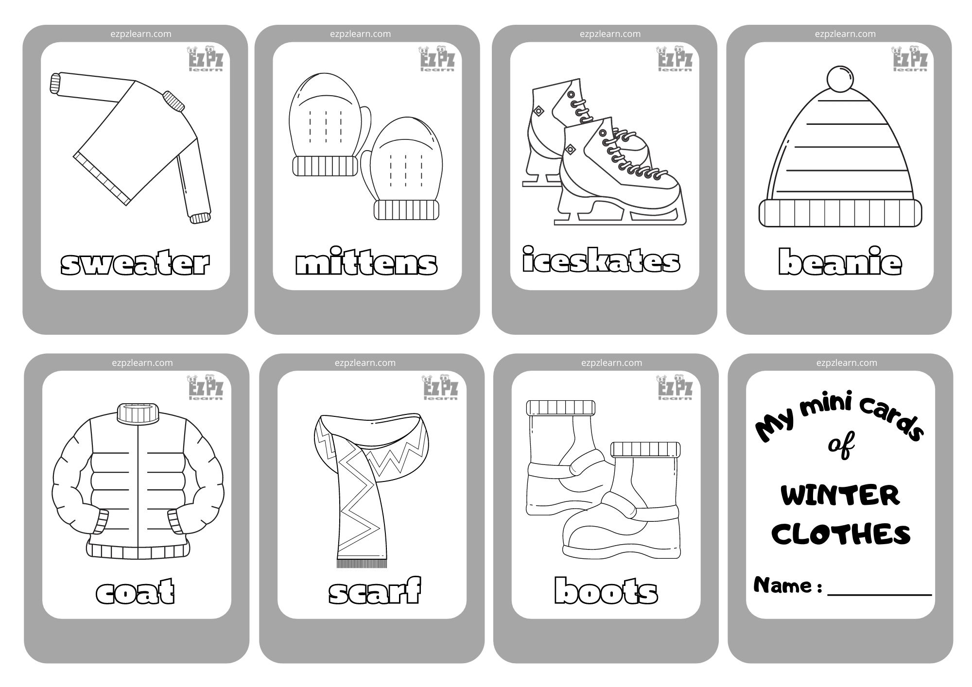 Clothes - Ezpzlearn.com